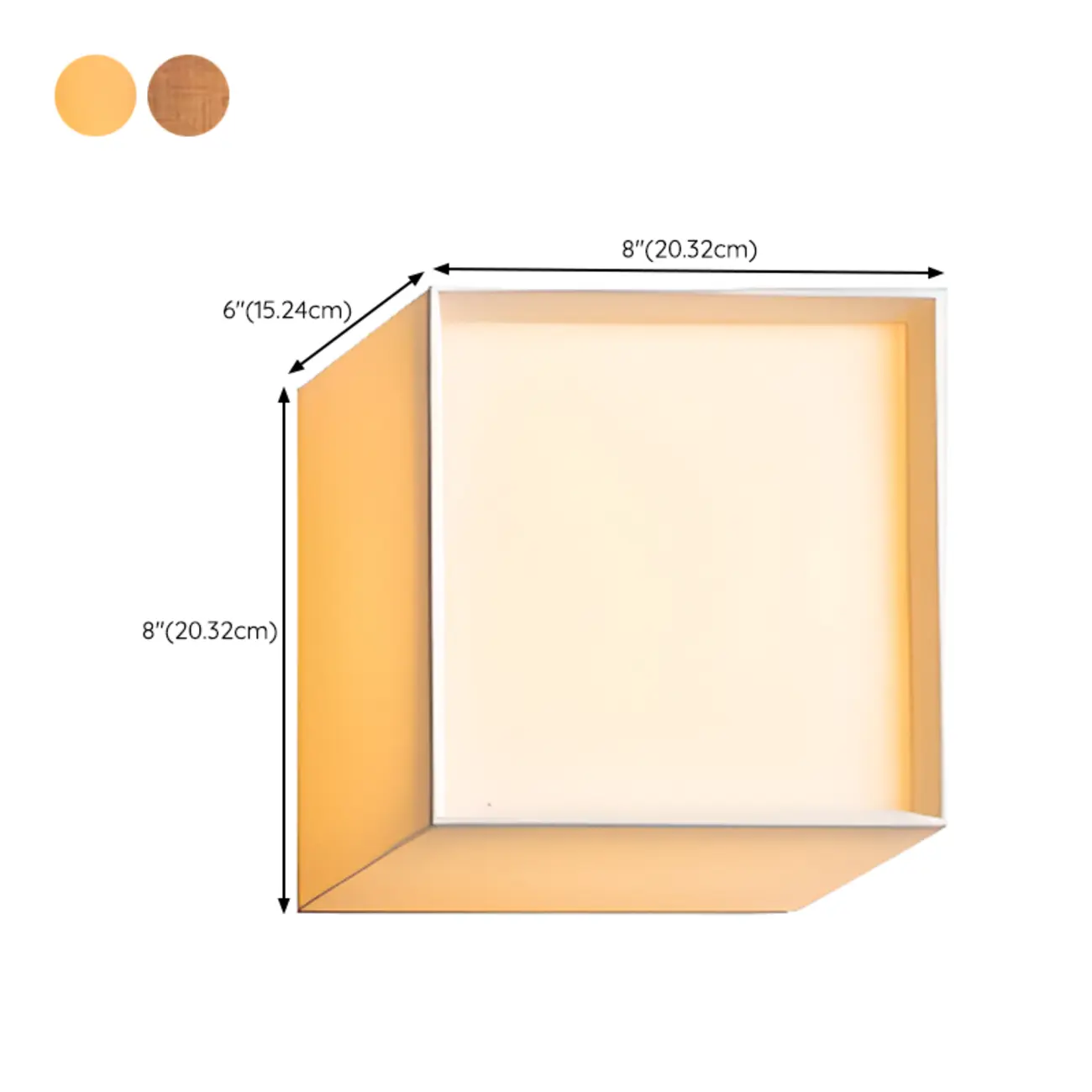 Ambient Cloth Shade Square Flush Mount Wall Sconce Image - 12 | homeyfad