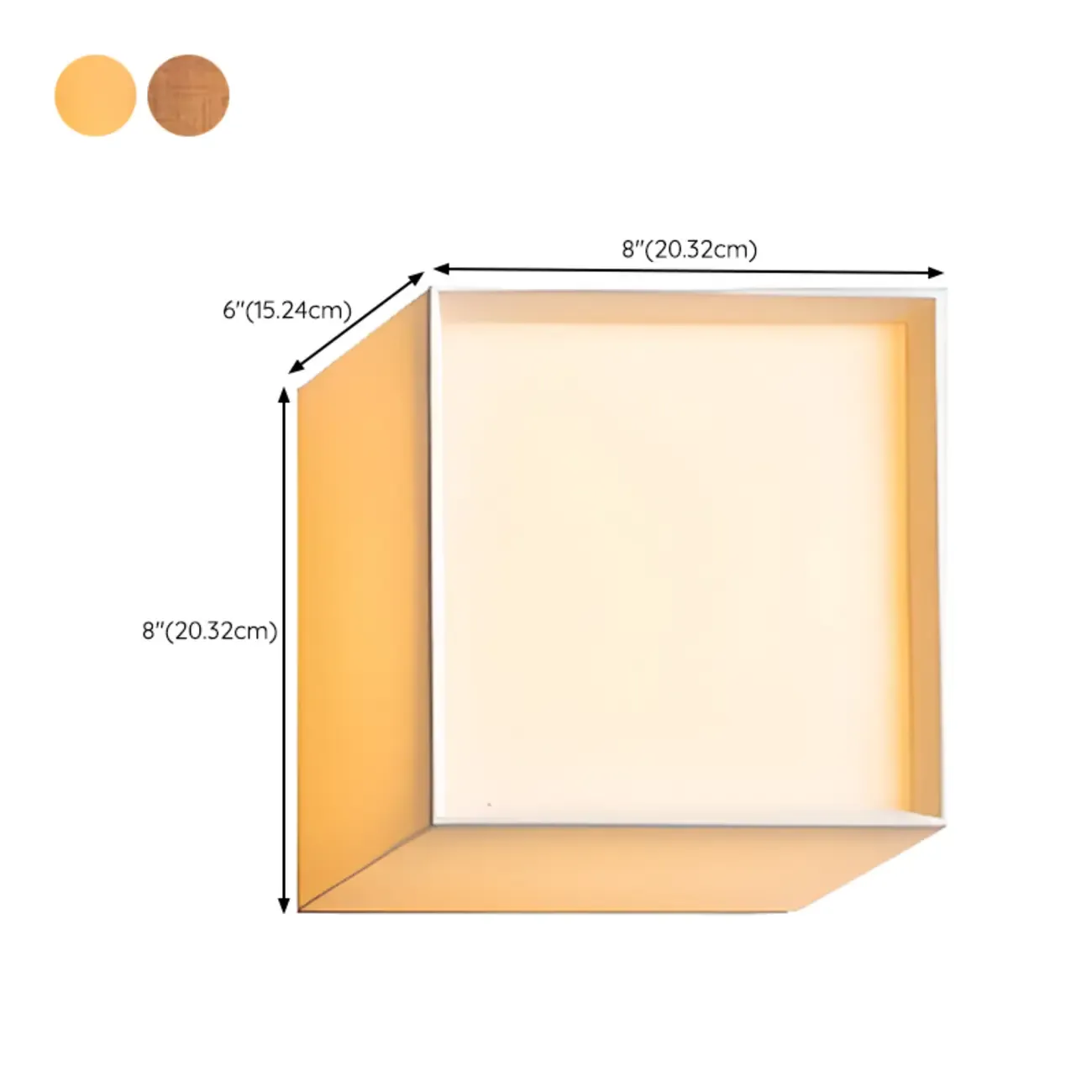 Ambient Cloth Shade Square Flush Mount Wall Sconce Image - 12