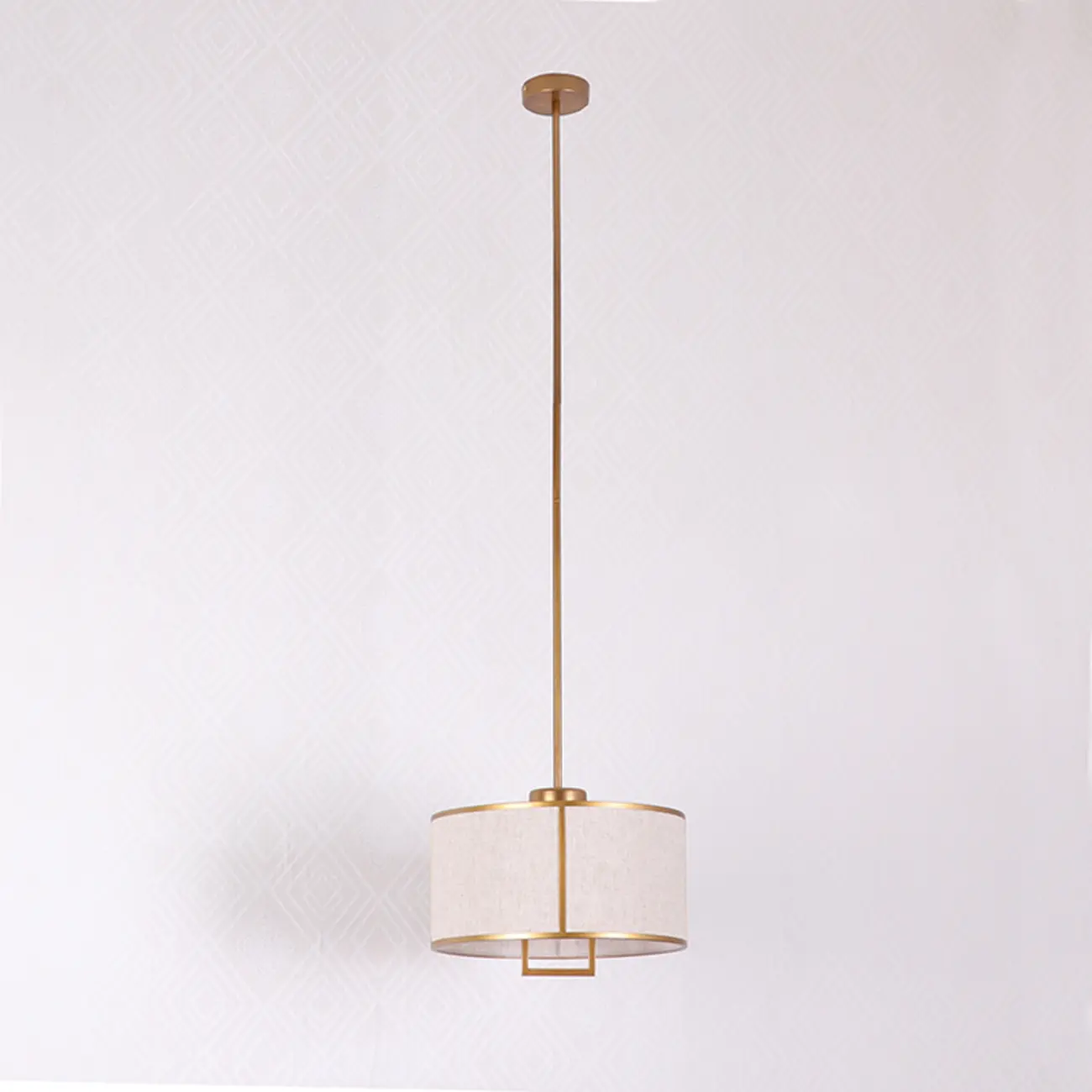 Downrods Elegant Ivory Cylinder Ceiling Light Indoor Hanging Image - 3 | homeyfad