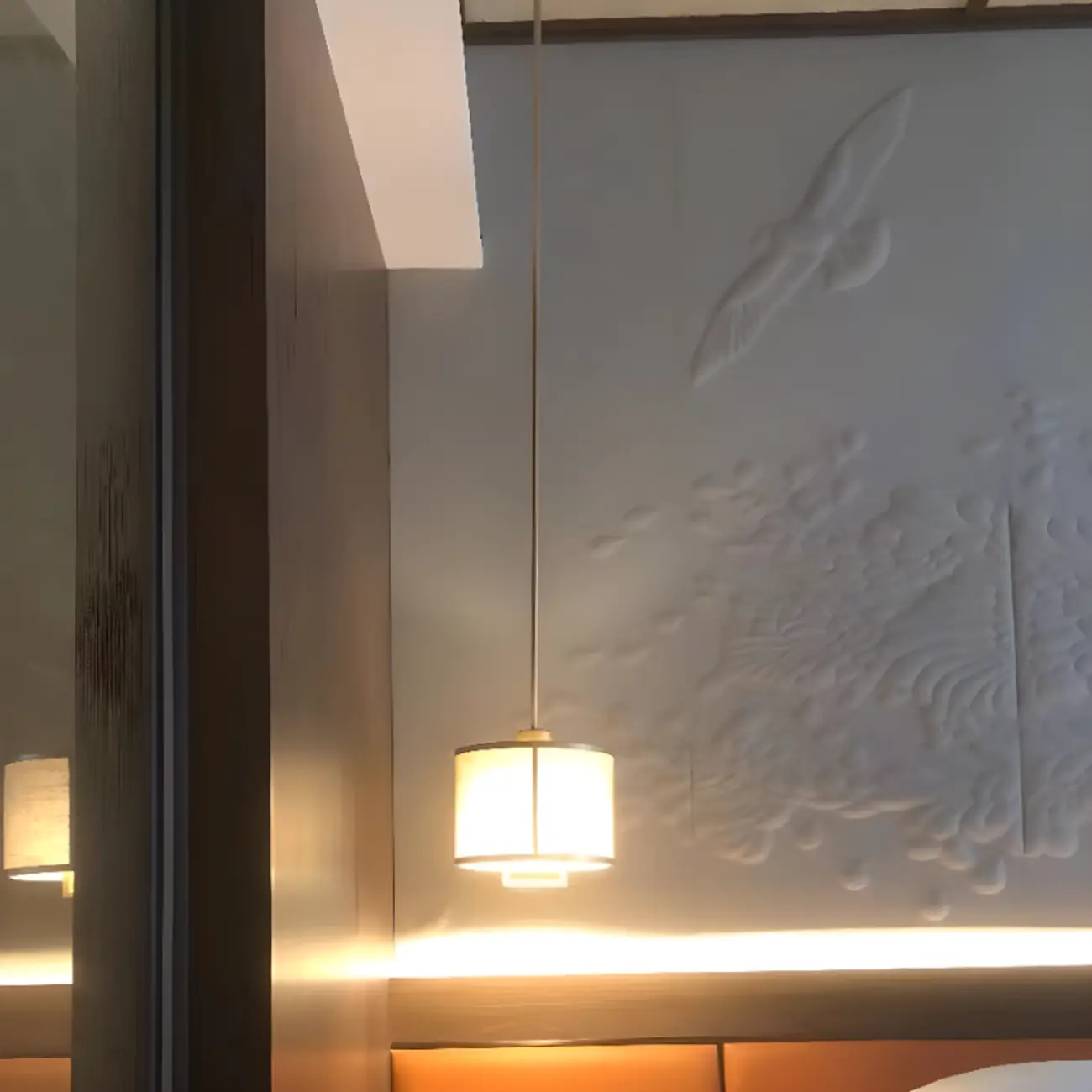 Downrods Elegant Ivory Cylinder Ceiling Light Indoor Hanging Image - 4 | homeyfad