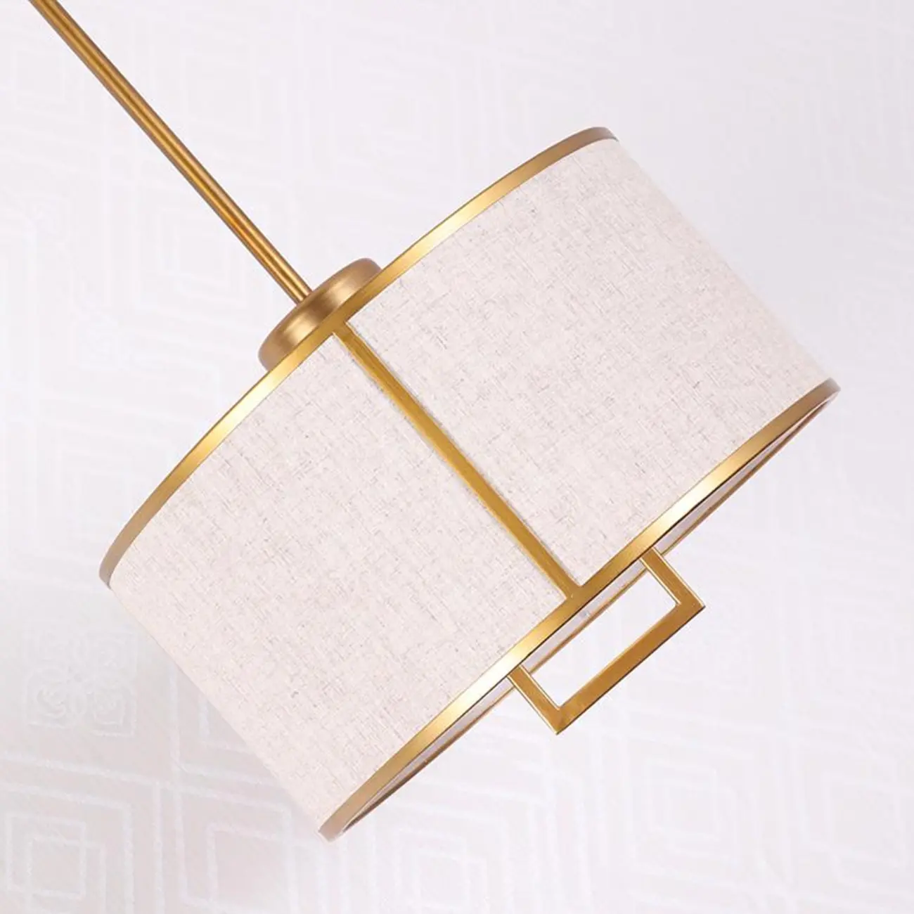 Downrods Elegant Ivory Cylinder Ceiling Light Indoor Hanging Image - 7 | homeyfad