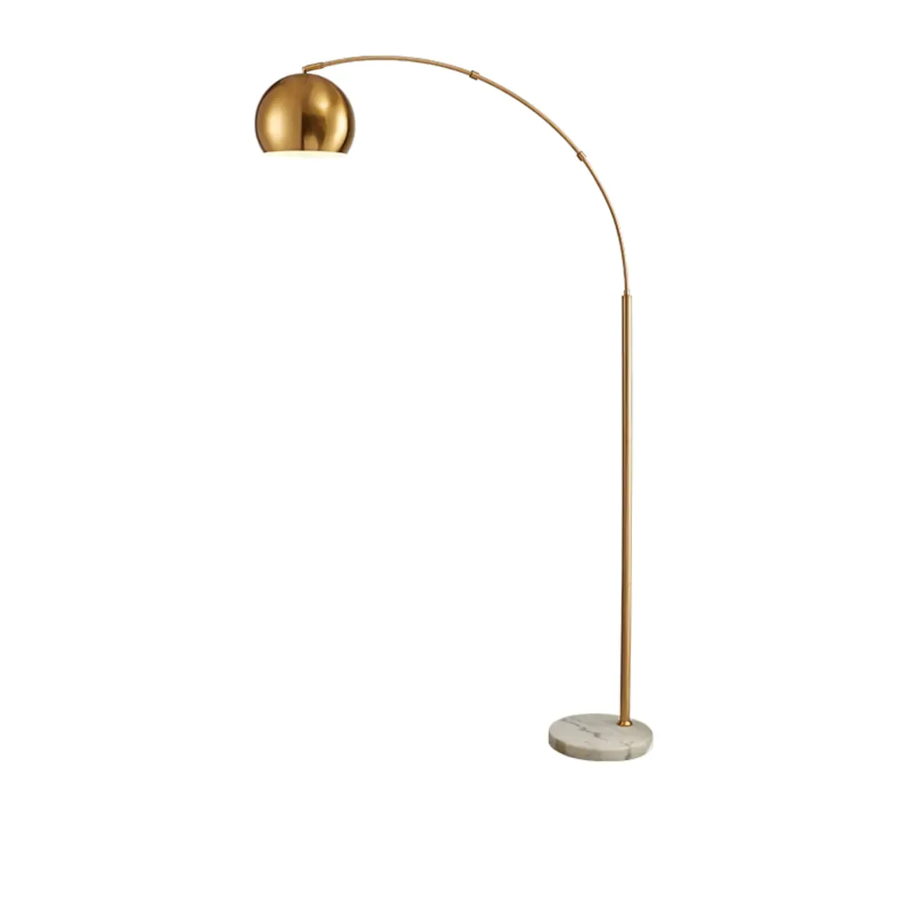 Modern Arc Floor Lamp with Metal Stand & Fabric Shade Image - 9