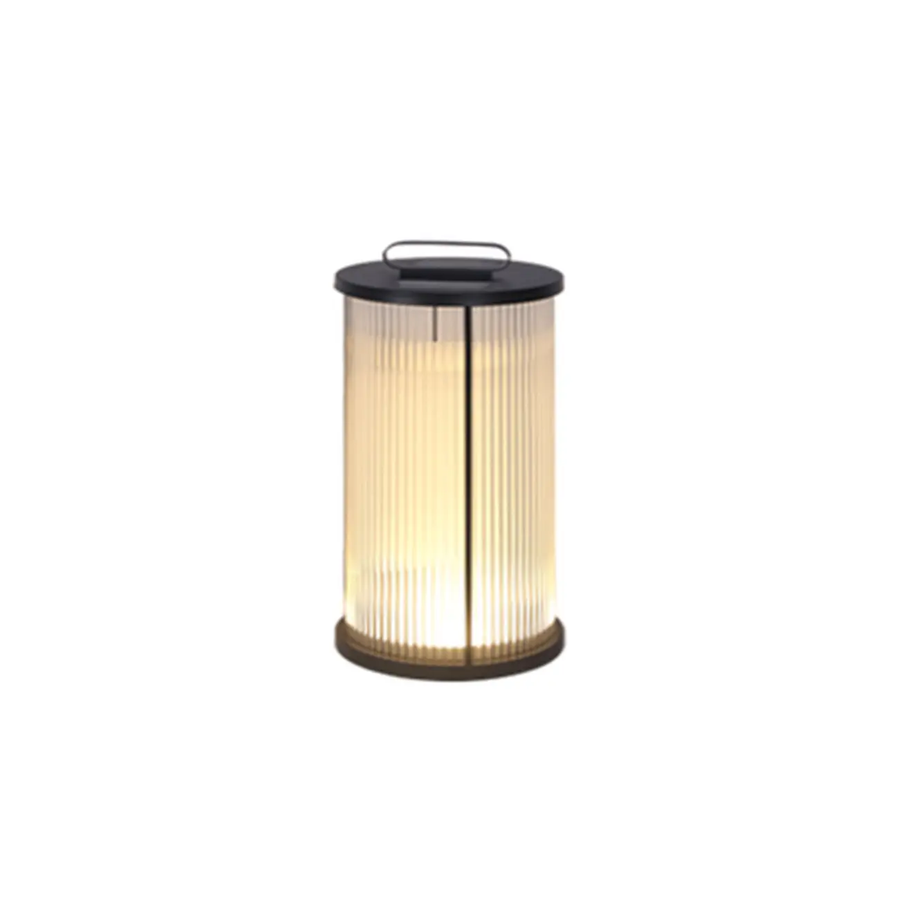Vertical Grain Clear Glass Cylinder Post Cap Light Image - 9 | homeyfad