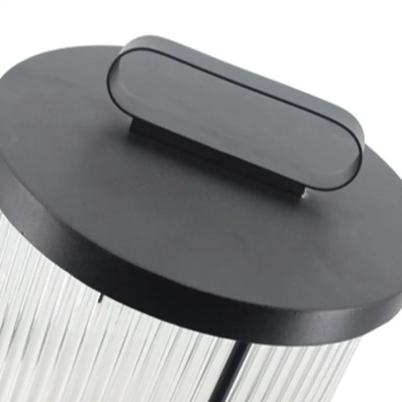 Vertical Grain Clear Glass Cylinder Post Cap Light Image - 11 | homeyfad