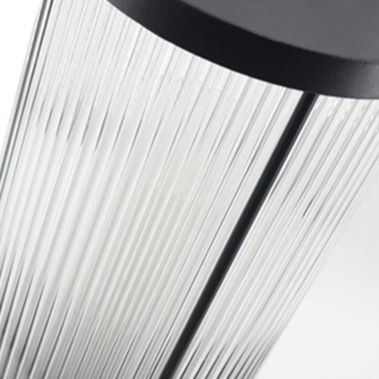 Vertical Grain Clear Glass Cylinder Post Cap Light Image - 12 | homeyfad