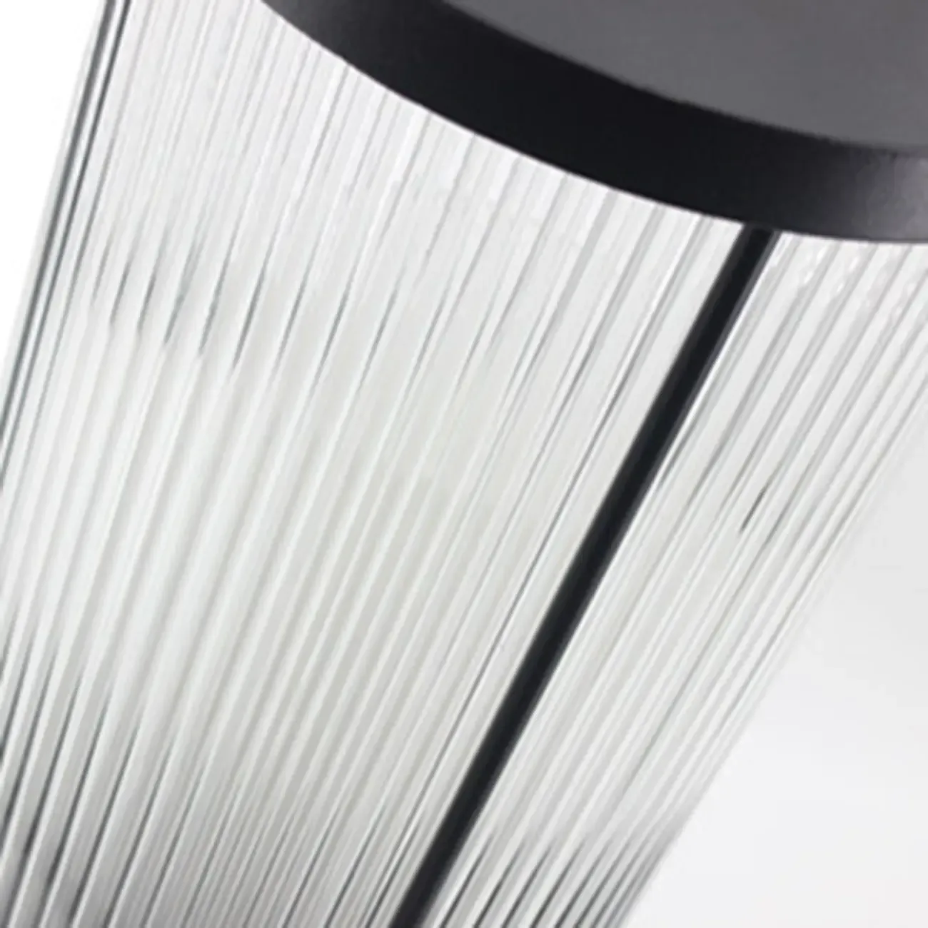 Vertical Grain Clear Glass Cylinder Post Cap Light Image - 12