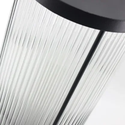 Vertical Grain Clear Glass Cylinder Post Cap Light Image - 12