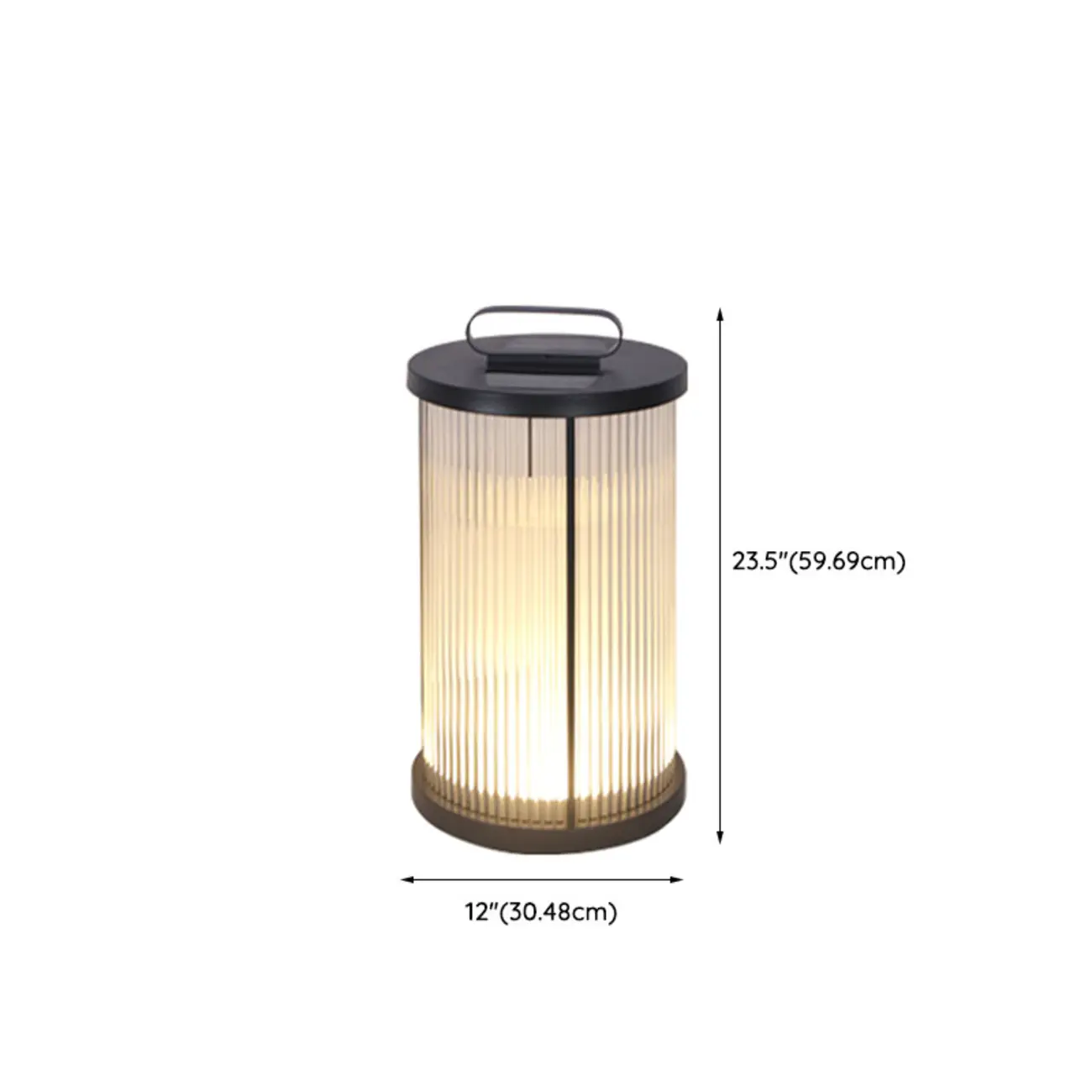 Vertical Grain Clear Glass Cylinder Post Cap Light Image - 15 | homeyfad