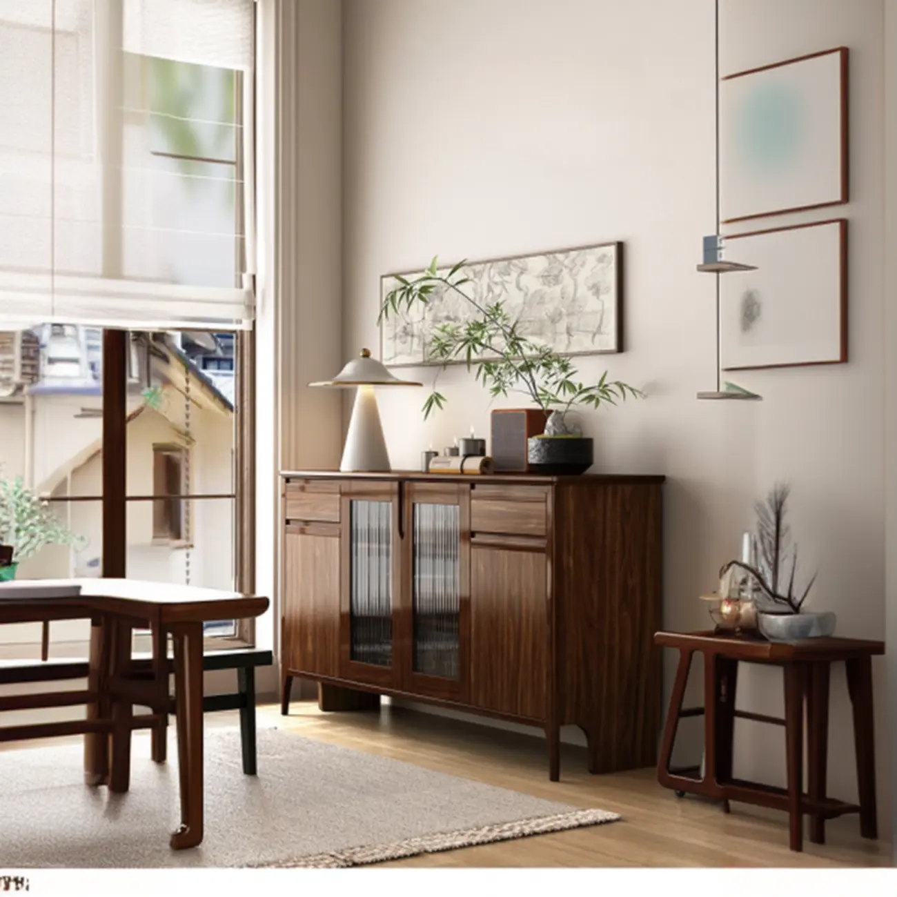 Traditional Freestanding Wooden China Display Cabinet for Living Room Image - 18 | homeyfad