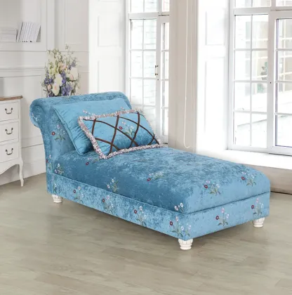 Trendy Floral Chaise Lounge with 2 Pillows Image - 6