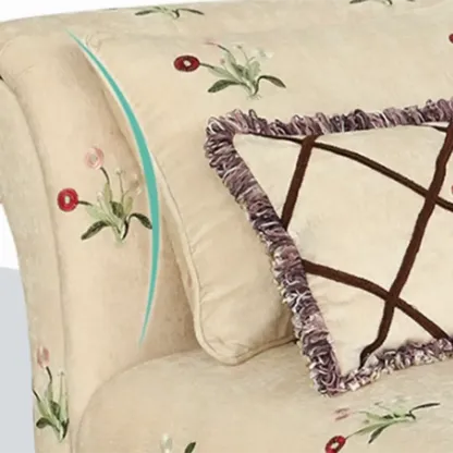 Trendy Floral Chaise Lounge with 2 Pillows Image - 8
