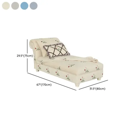 Trendy Floral Chaise Lounge with 2 Pillows #size