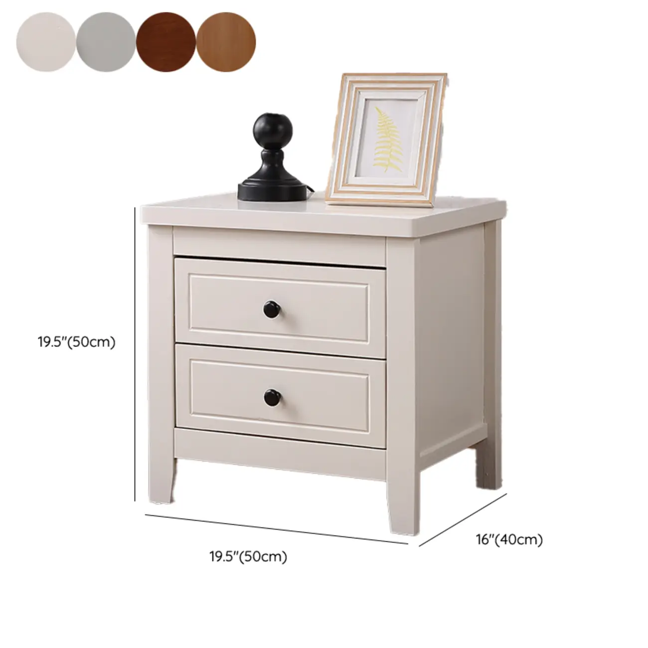 Antique 2 Tiers Drawer Wooden Grey Nightstand #size | homeyfad