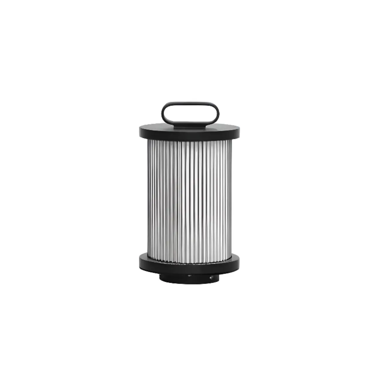 Black Metal Cylindrical Glass Post Cap Light Image - 4 | homeyfad