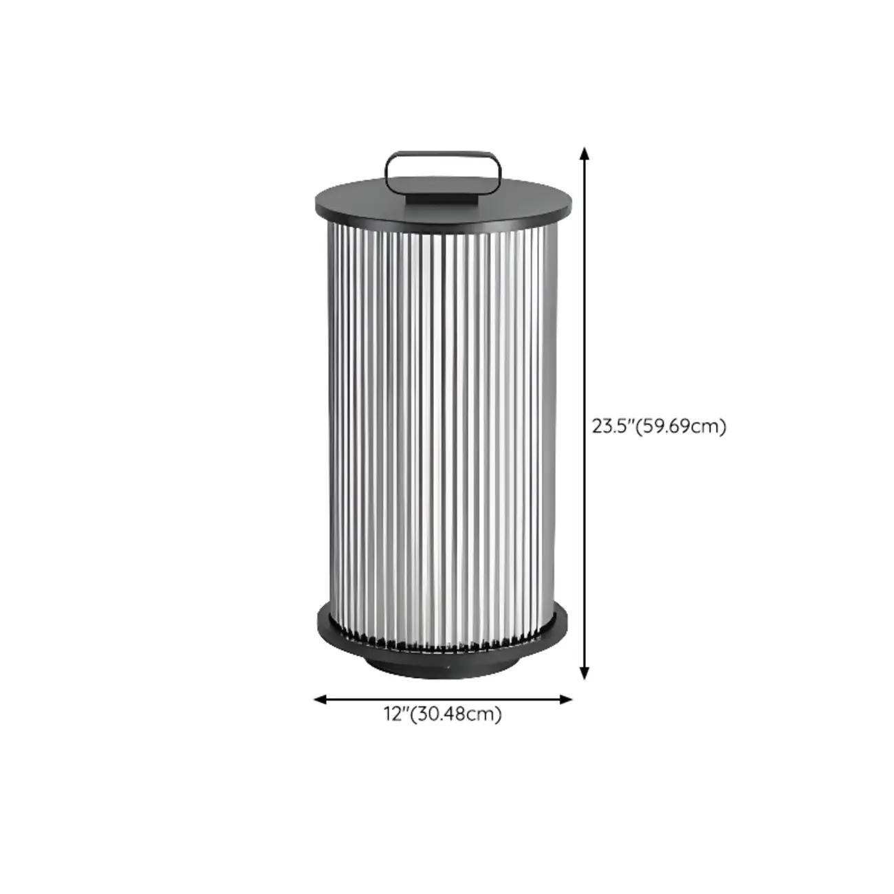 Black Metal Cylindrical Glass Post Cap Light Image - 11 | homeyfad