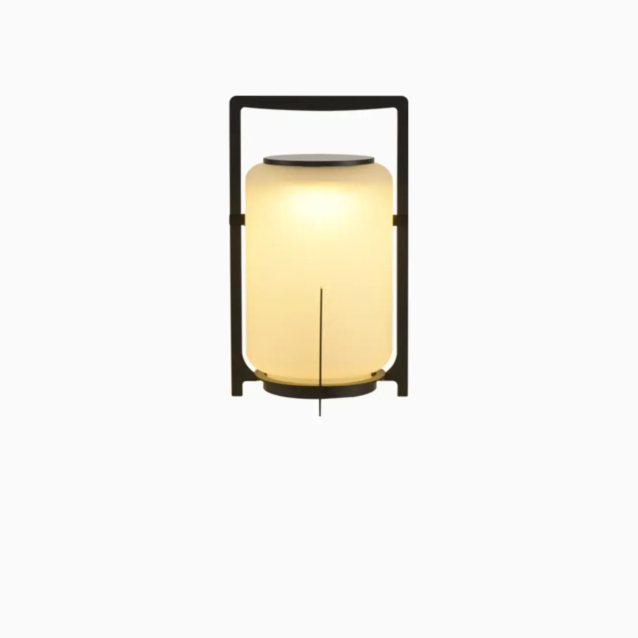 Round Solar Black Metal Lantern Post Cap Light Image - 3