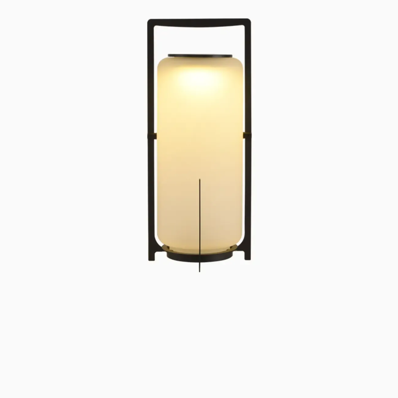 Round Solar Black Metal Lantern Post Cap Light Image - 5