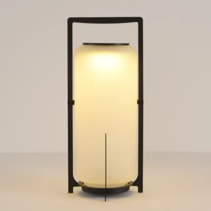 Round Solar Black Metal Lantern Post Cap Light Image - 8