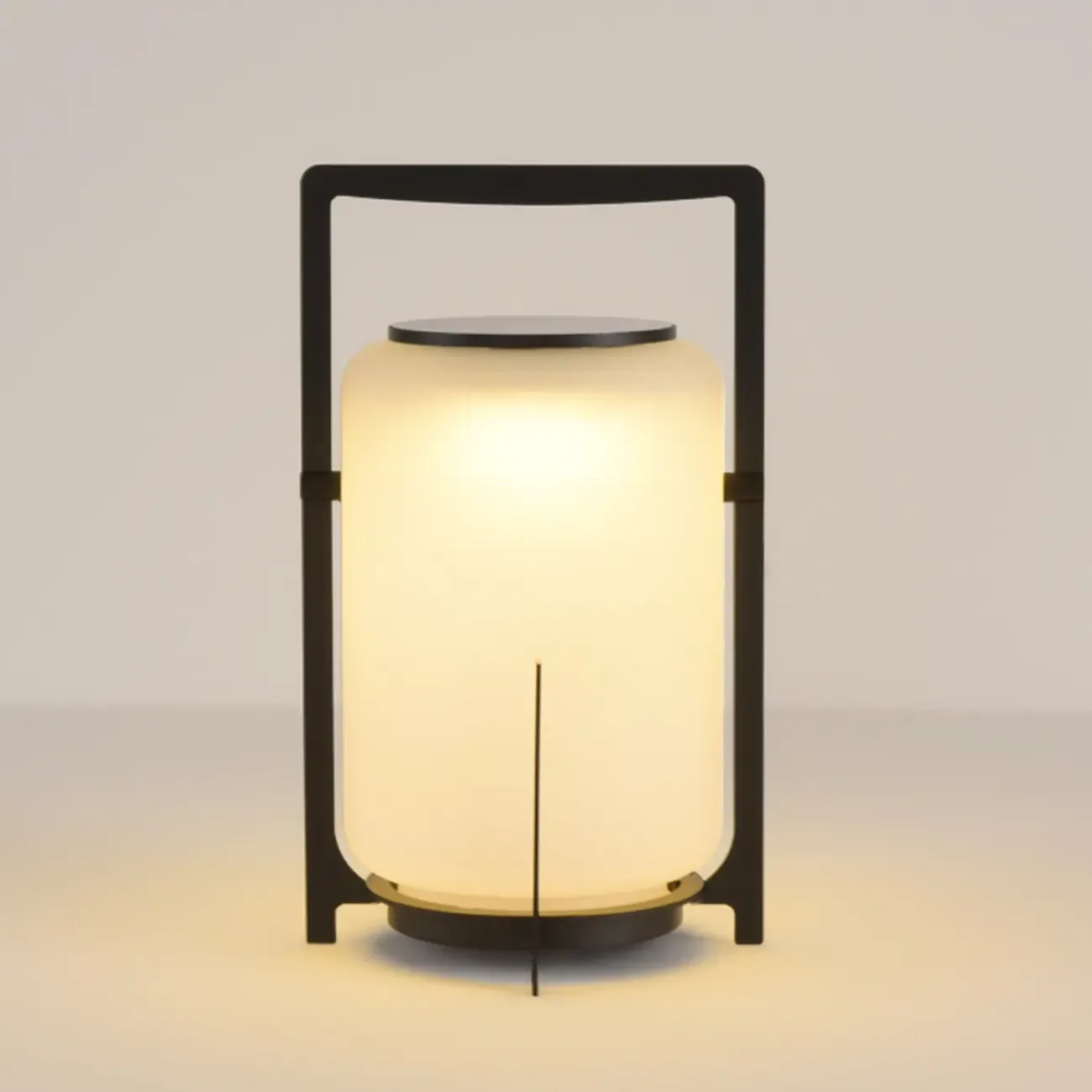 Round Solar Black Metal Lantern Post Cap Light Image - 9