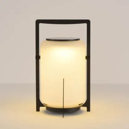 Round Solar Black Metal Lantern Post Cap Light Image - 9
