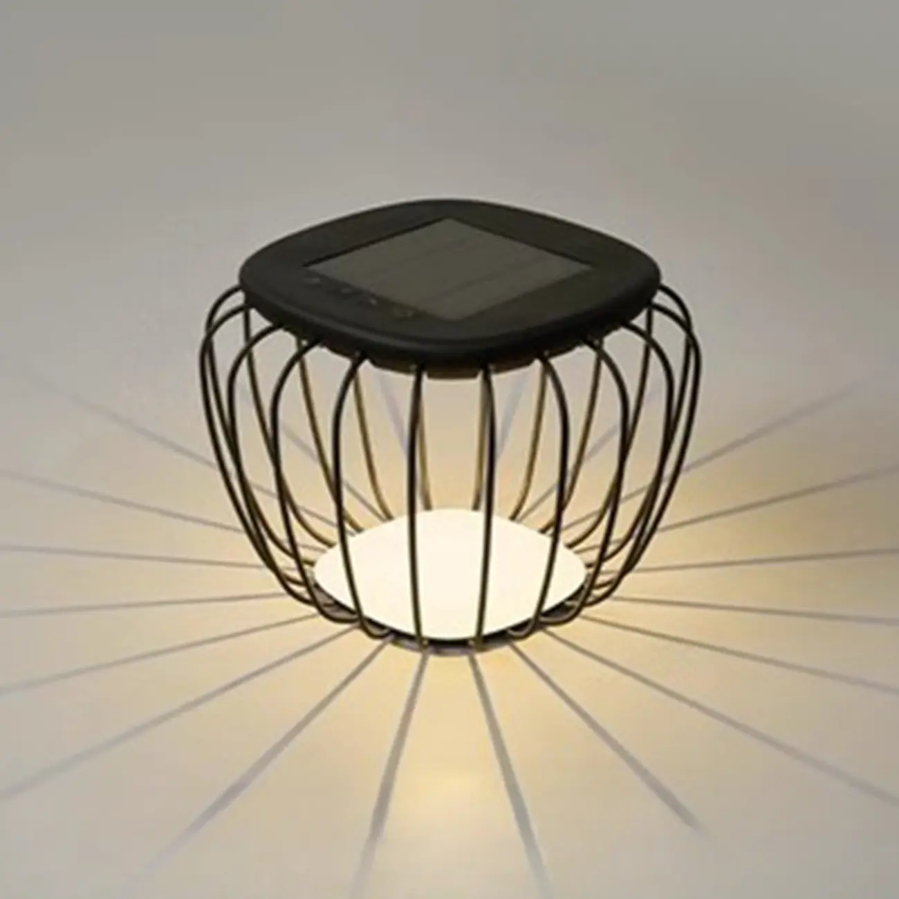 Modern Metal Cage Design Solar Post Cap Light Image - 2 | homeyfad