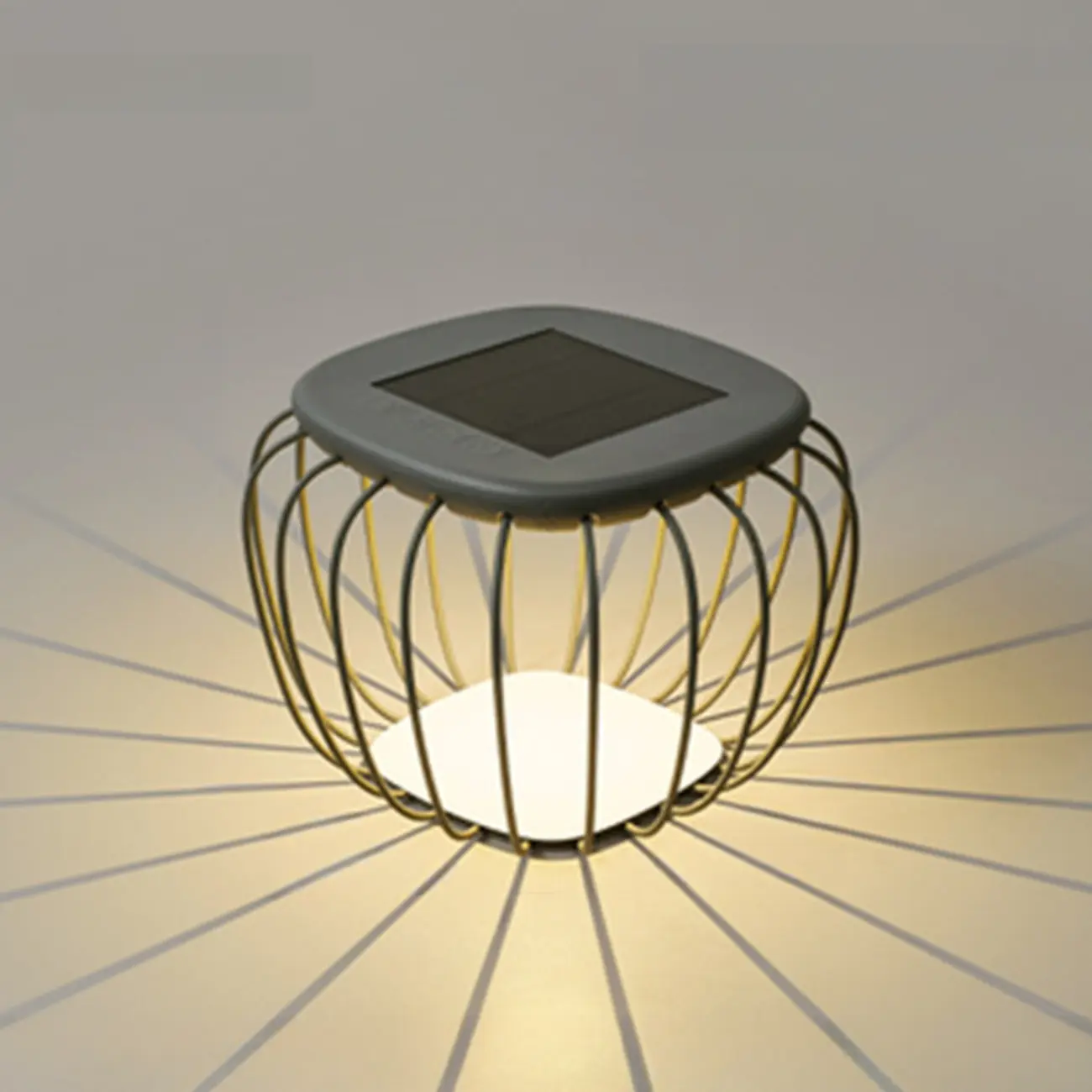 Modern Metal Cage Design Solar Post Cap Light Image - 5 | homeyfad