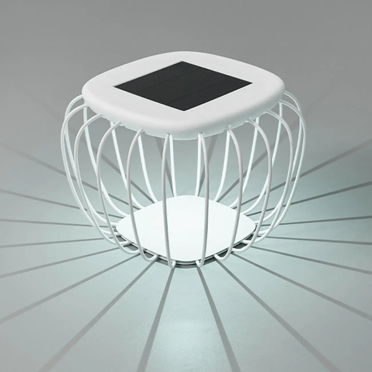 Modern Metal Cage Design Solar Post Cap Light Image - 11 | homeyfad