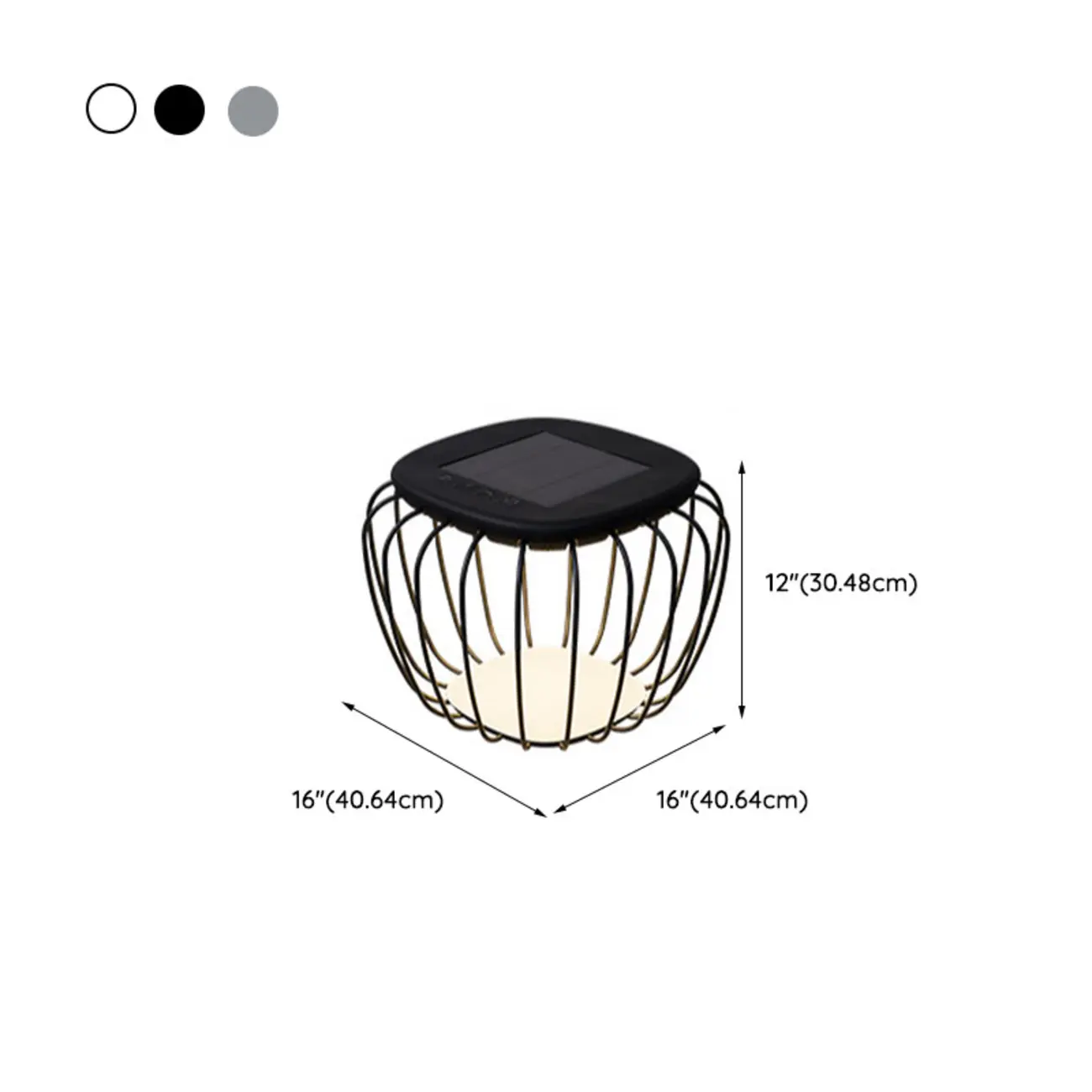 Modern Metal Cage Design Solar Post Cap Light #size | homeyfad