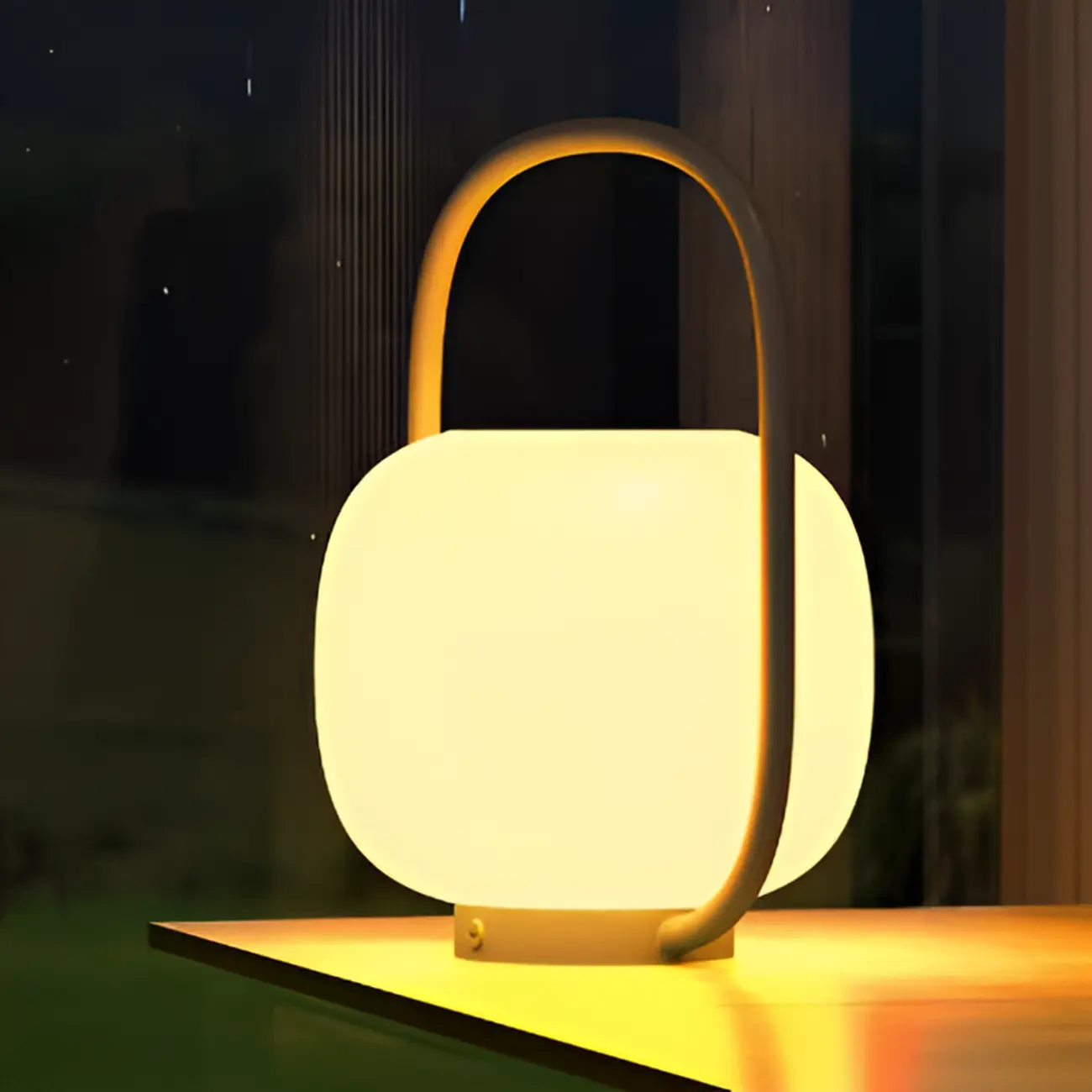 Drum White Metal Warm Light Solar Post Cap Light Image - 3 | homeyfad