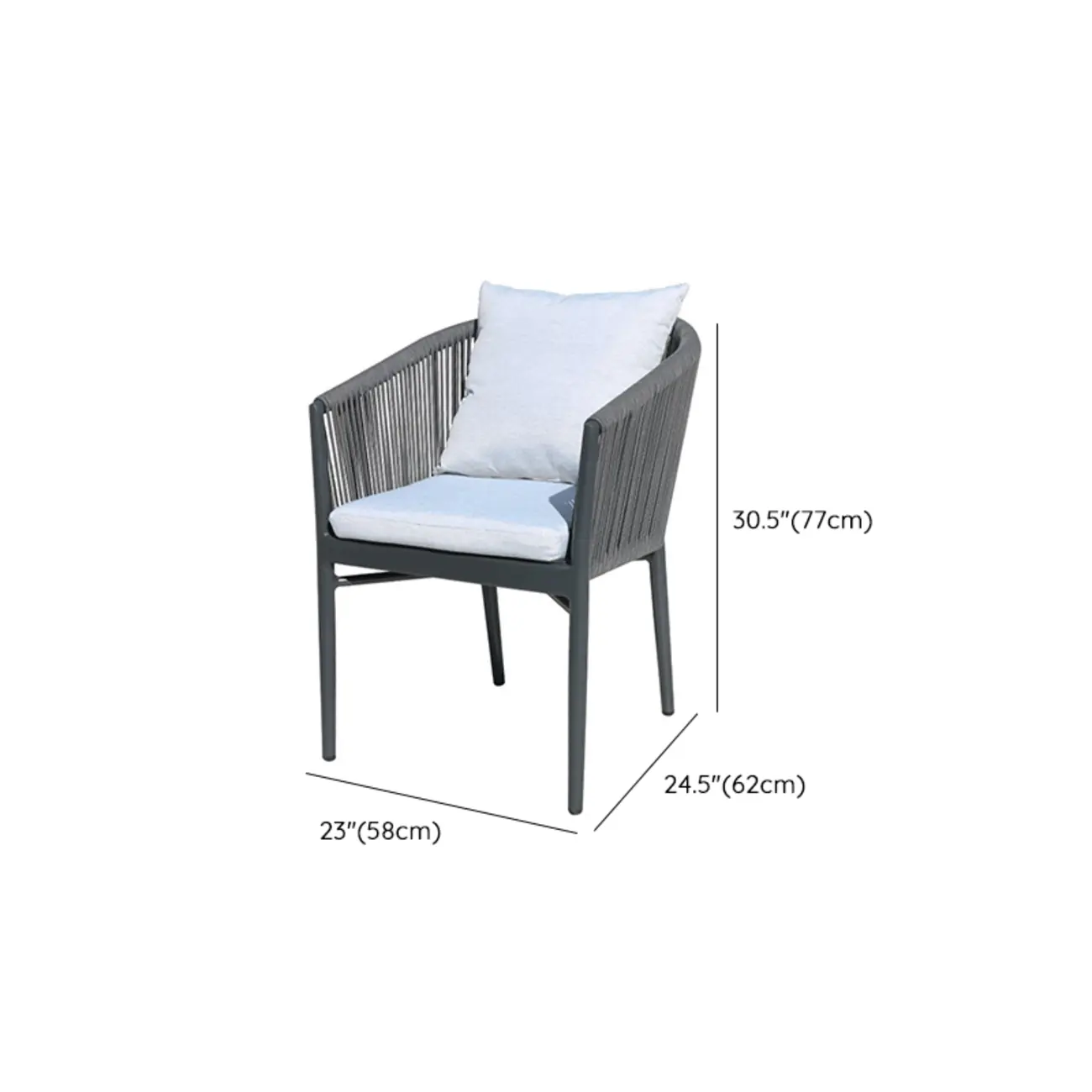 Weather-proof Patio Set With Cushioned Woven Rope Chairs Image - 26 | homeyfad