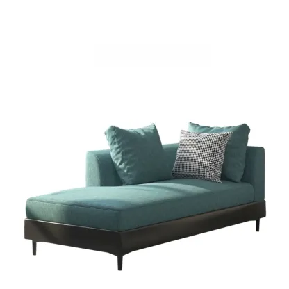 Glam Fabric Chaise Lounge with Unremovable Cushions for Home Image - 3