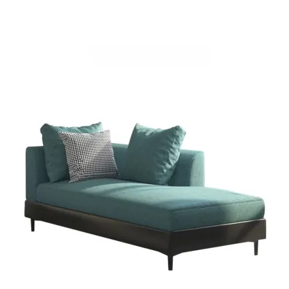 Glam Fabric Chaise Lounge with Unremovable Cushions for Home Image - 4