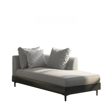 Glam Fabric Chaise Lounge with Unremovable Cushions for Home Image - 7