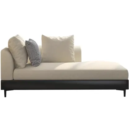 Glam Fabric Chaise Lounge with Unremovable Cushions for Home Image - 10