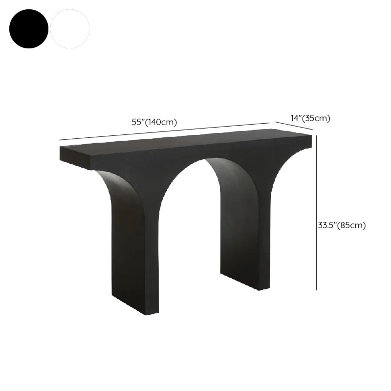 Arched Wood White Double Pedestal Console Table Image - 12 | homeyfad