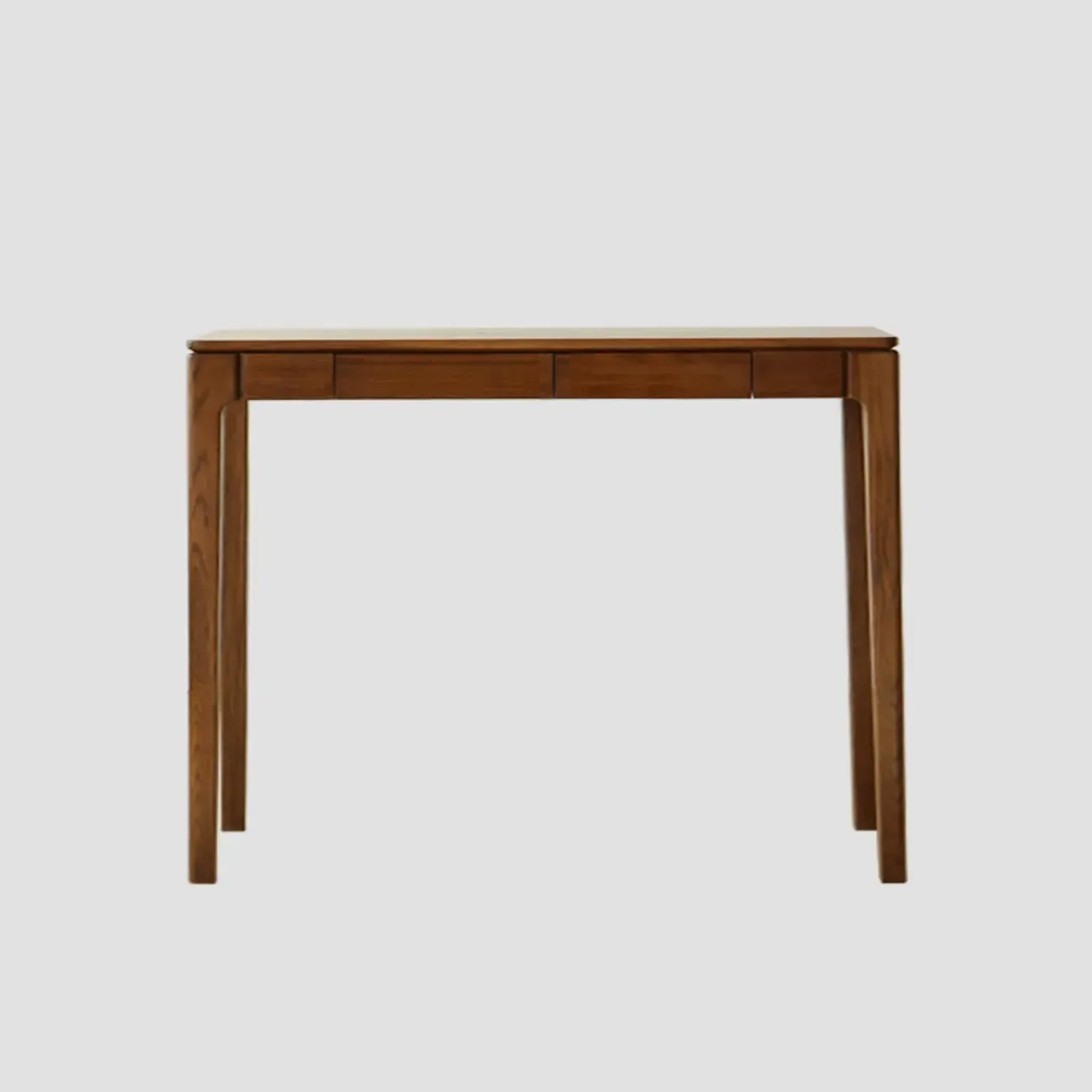 Rectangular Cherry Wood 2 Drawers Console Table Image - 4