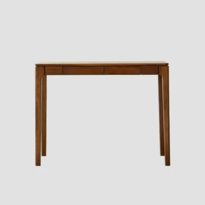 Rectangular Cherry Wood 2 Drawers Console Table Image - 4