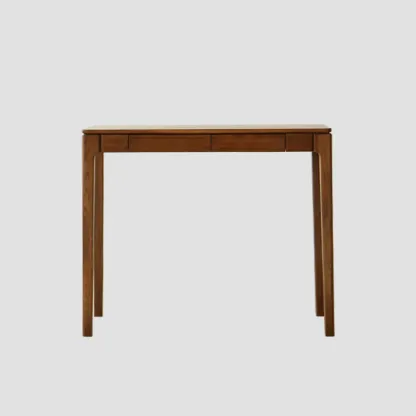 Rectangular Cherry Wood 2 Drawers Console Table Image - 5
