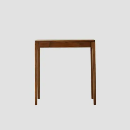 Rectangular Cherry Wood 2 Drawers Console Table Image - 6