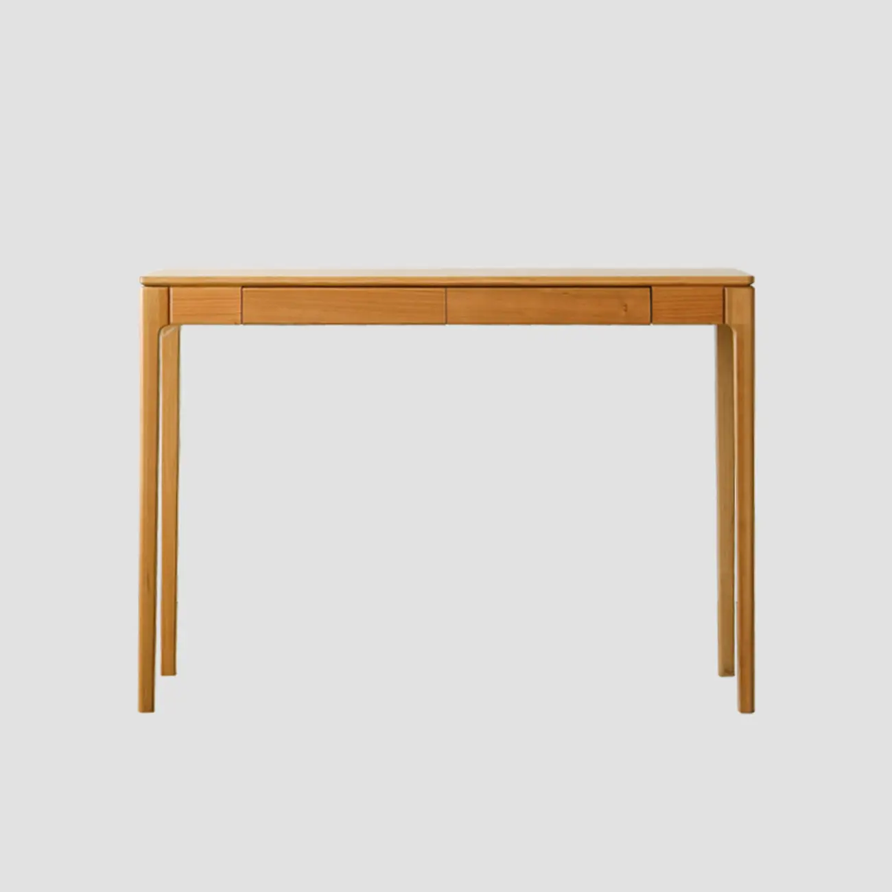 Rectangular Cherry Wood 2 Drawers Console Table Image - 7 | homeyfad