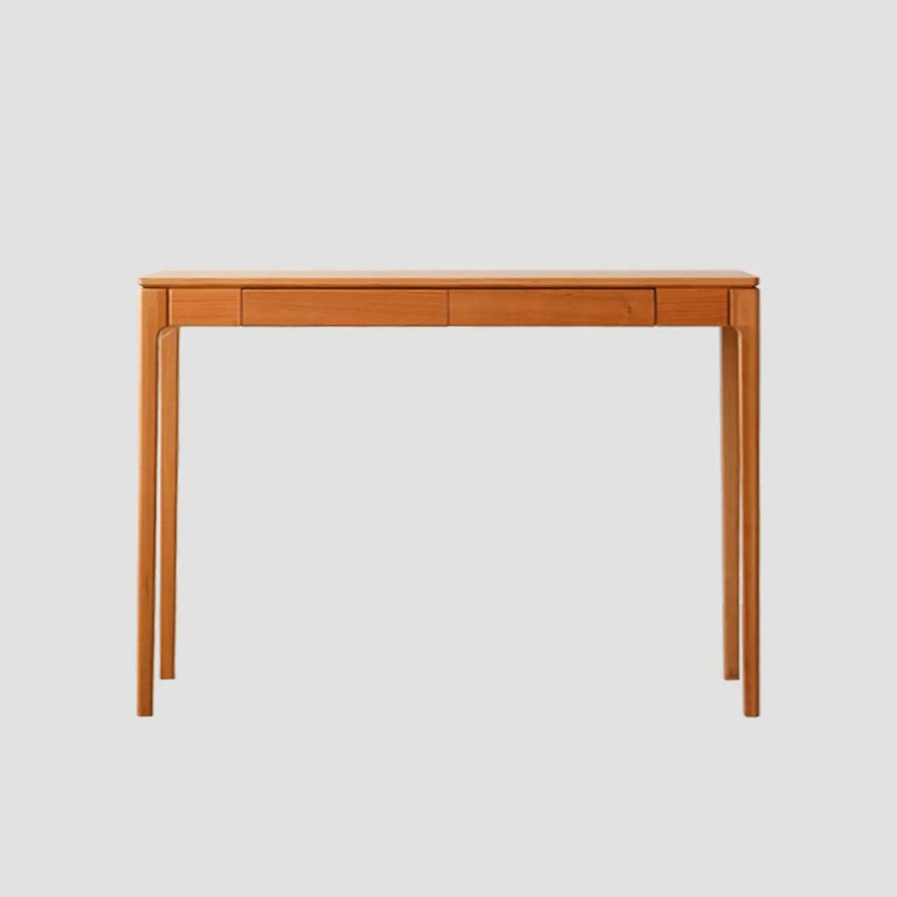 Rectangular Cherry Wood 2 Drawers Console Table Image - 13 | homeyfad