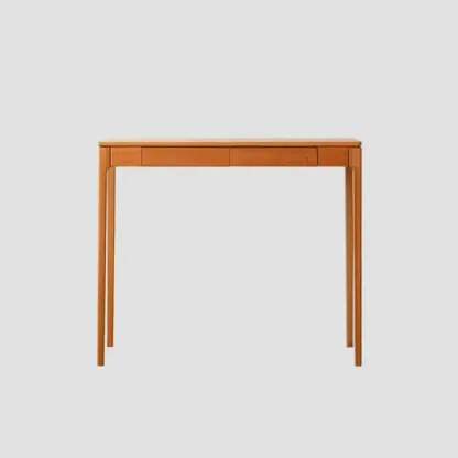 Rectangular Cherry Wood 2 Drawers Console Table Image - 18
