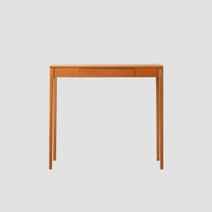 Rectangular Cherry Wood 2 Drawers Console Table Image - 20