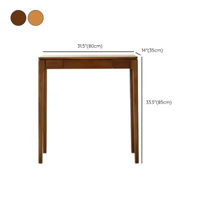 Rectangular Cherry Wood 2 Drawers Console Table Image - 28