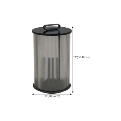 Glass Black Cylinder Outdoor Table Lamp Image - 17