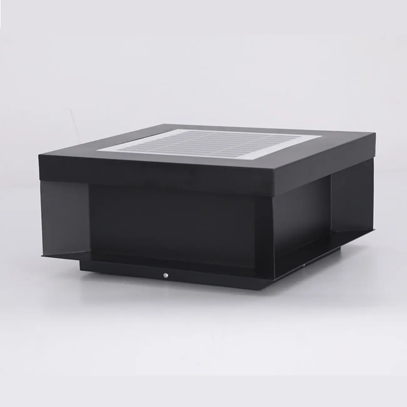 Modern Black Metal Solar LED Post Cap Light for Outdoor Image - 5 | homeyfad