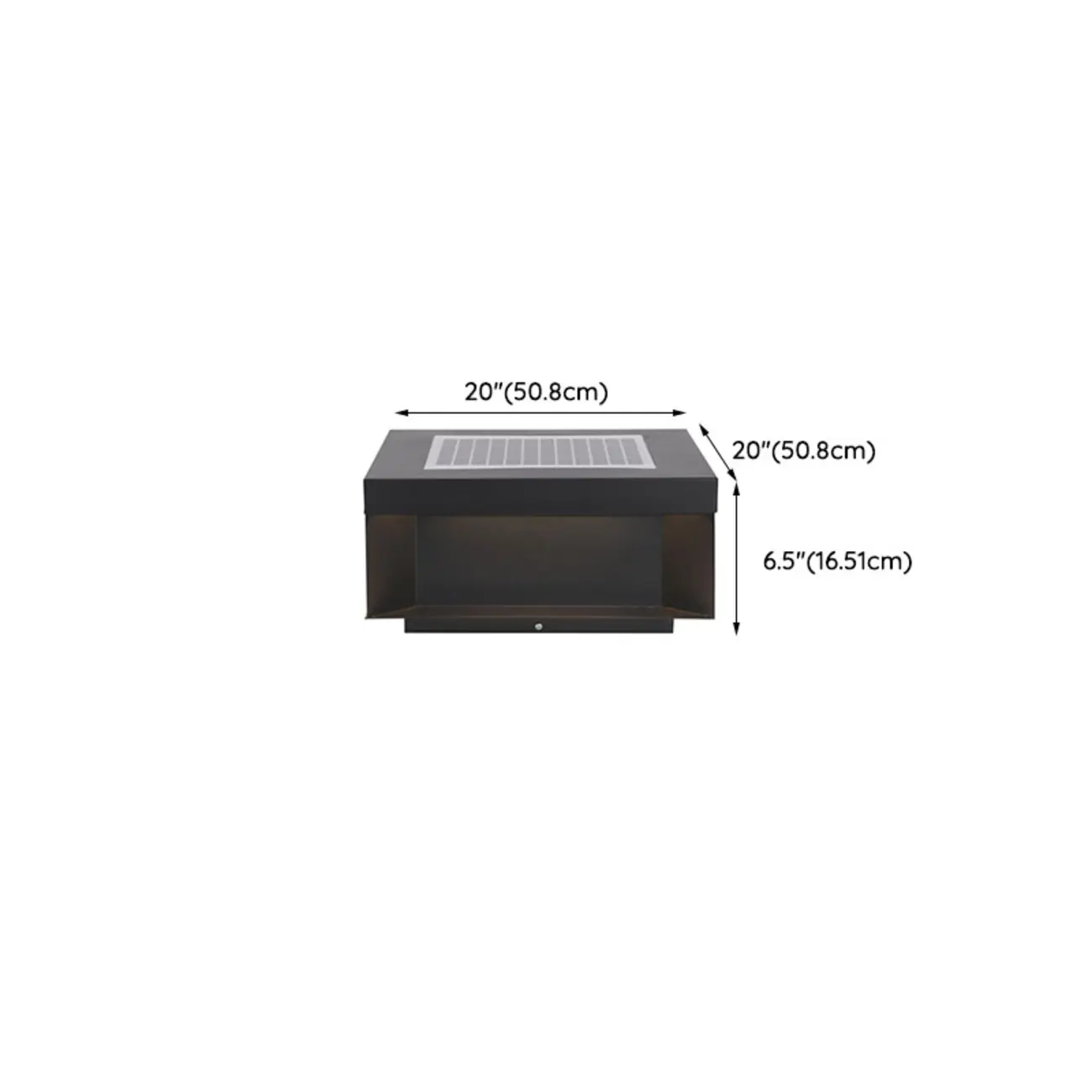 Modern Black Metal Solar LED Post Cap Light for Outdoor Image - 11 | homeyfad