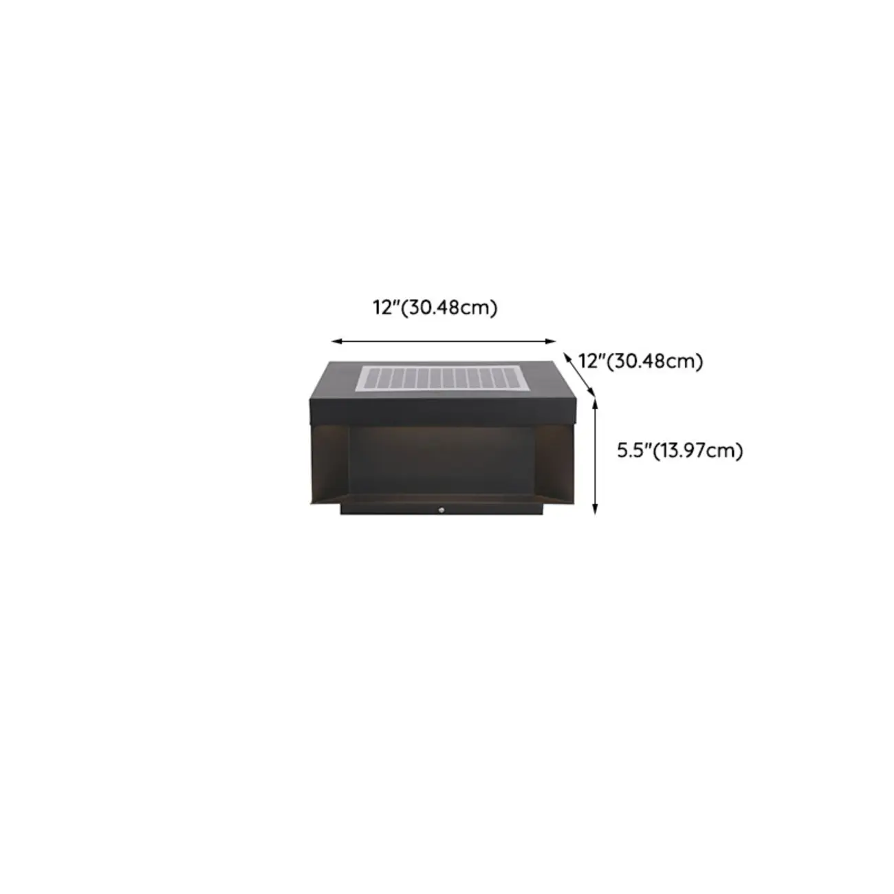 Modern Black Metal Solar LED Post Cap Light for Outdoor Image - 12 | homeyfad