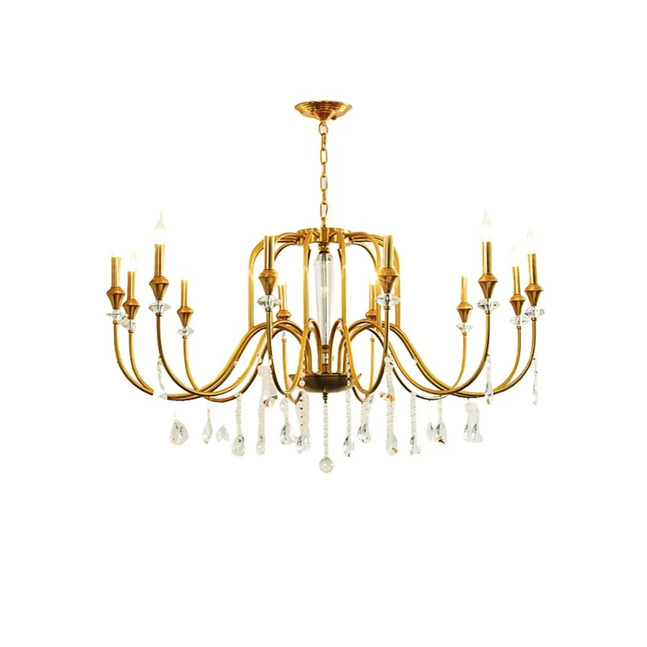 Luxurious Multi-Light Style Gold Crystal Chandelier Image - 5 | homeyfad