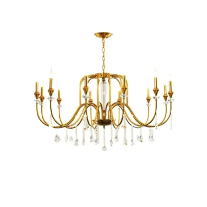 Luxurious Multi-Light Style Gold Crystal Chandelier Image - 5